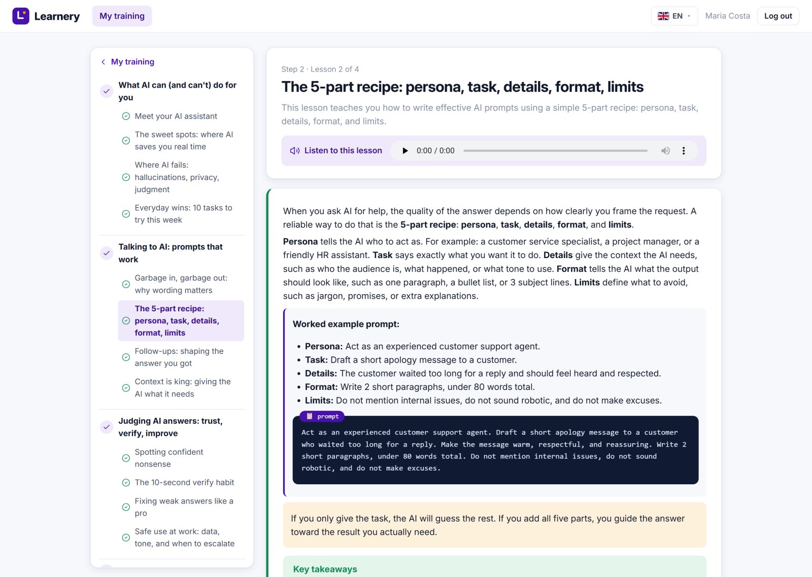 Ein Prompt Labor, das echte Prompts bewertet